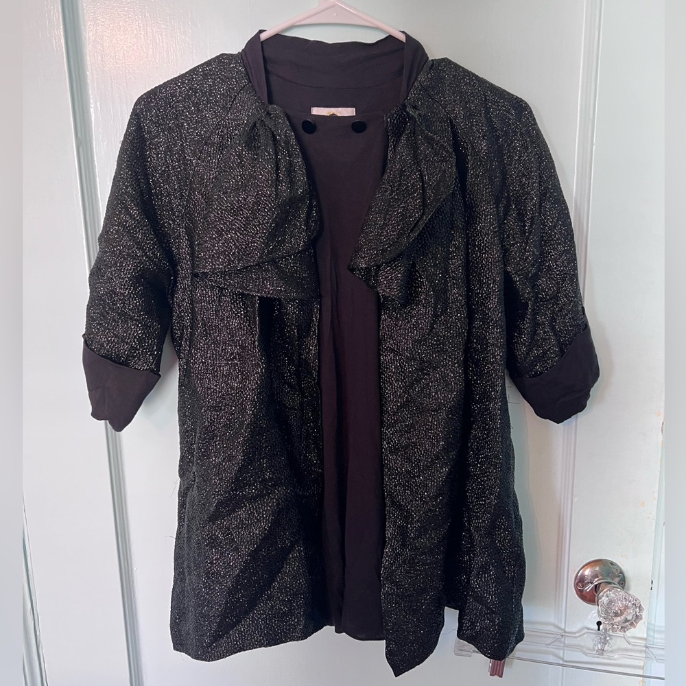 Black top with metallic detail